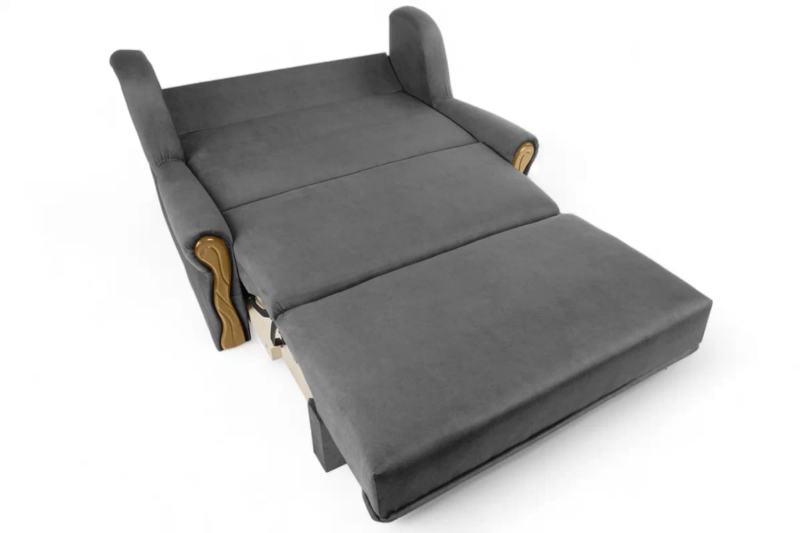 Canapea extensibilă Americanka cu spațiu de depozitare Gosia 105 - catifea gri ușor de curățat Zetta 304 / rustic deschis Canapea rozkladana Amerykanka cu spațiu de depozitare Gosia 105 - gri welwet latwoczyszczacy Zetta 304 / clar rustikal 