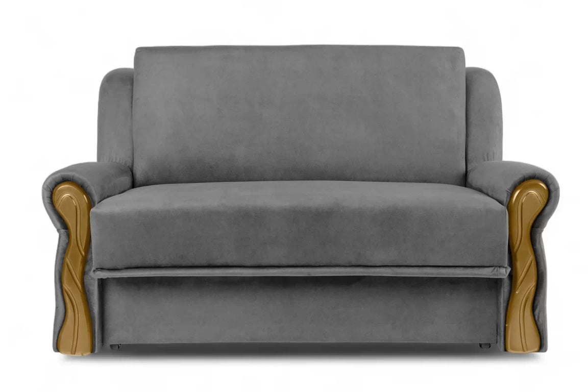 Canapea extensibilă Americanka cu spațiu de depozitare Gosia 105 - catifea gri ușor de curățat Zetta 304 / rustic deschis Canapea rozkladana Amerykanka cu spațiu de depozitare Gosia 105 - gri welwet latwoczyszczacy Zetta 304 / clar rustikal 