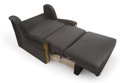 Canapea extensibilă Americanka cu spațiu de depozitare Gosia 83 - catifea maro ușor de curățat Zetta 294 / rustic deschis Canapea rozkladana Amerykanka cu spațiu de depozitare Gosia 83 - maro welwet latwoczyszczacy Zetta 294 / clar rustikal 