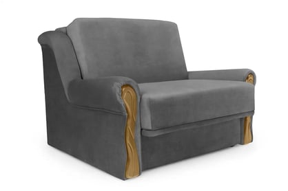 Canapea extensibilă Americanka cu spațiu de depozitare Gosia 83 - catifea gri ușor de curățat Zetta 304 / rustic deschis Canapea rozkladana Amerykanka cu spațiu de depozitare Gosia 83 - gri welwet latwoczyszczacy Zetta 304 / clar rustikal 