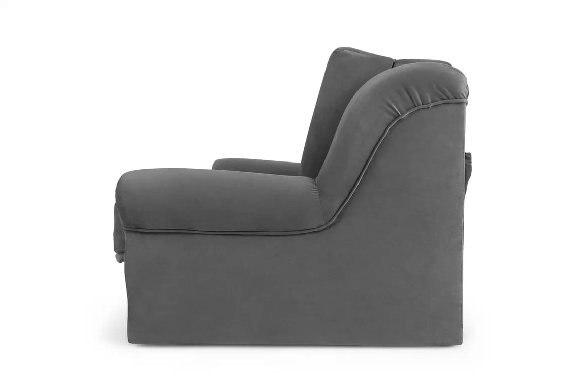 Canapea extensibilă Americanka cu spațiu de depozitare Gosia 83 - catifea gri ușor de curățat Zetta 304 / rustic deschis Canapea rozkladana Amerykanka cu spațiu de depozitare Gosia 83 - gri welwet latwoczyszczacy Zetta 304 / clar rustikal 