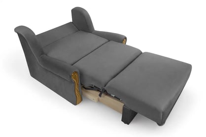 Canapea extensibilă Americanka cu spațiu de depozitare Gosia 83 - catifea gri ușor de curățat Zetta 304 / rustic deschis Canapea rozkladana Amerykanka cu spațiu de depozitare Gosia 83 - gri welwet latwoczyszczacy Zetta 304 / clar rustikal 