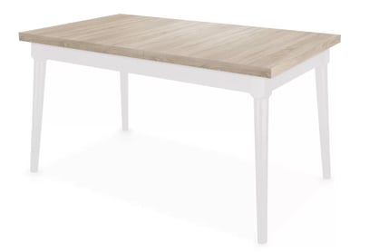 Rozkládací jídelní stůl Ibiza 120-160 cm - dub sonoma / bílé nohy