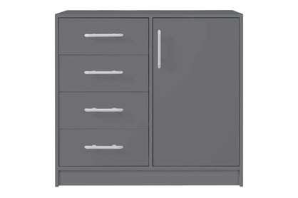 Comoda Smart SRK2 cu o singură ușă și patru sertare - anthracite