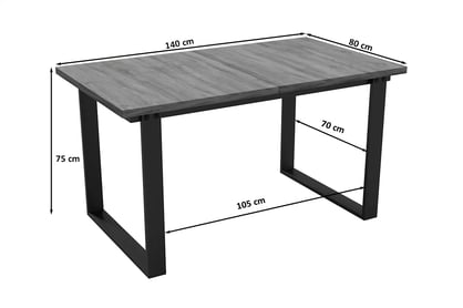 Rozkladací Jedálenský stôl 140 -200 - Arktická biela Stôl rozkladany do jedálne Temir - Rozmery