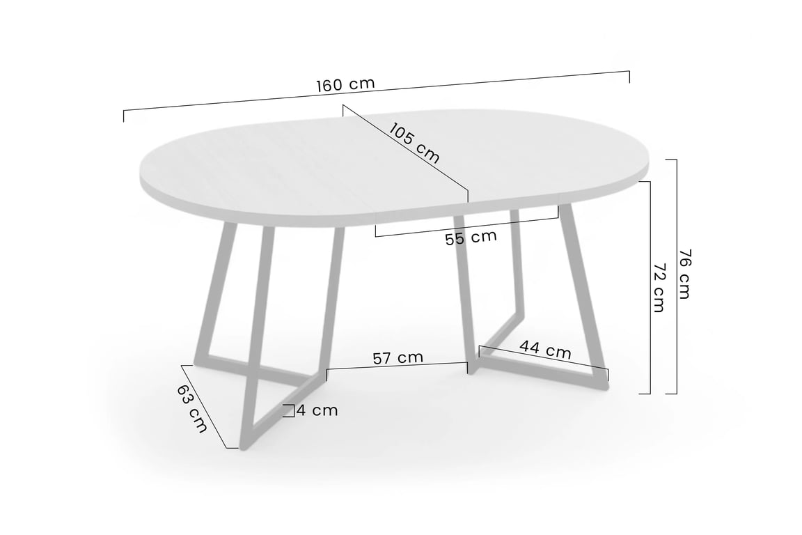 Masă extensibilă Cedrus 105/160 cm stil loft Stol Cedrus 105/160 cm mansardă rozkladany