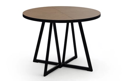 Masă extensibilă Cedrus Rozeta 105/160 cm stil loft - stejar belmont / negru