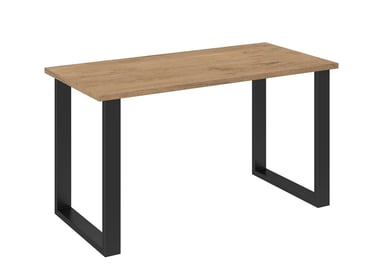 Stôl Wlora 138x67 cm - dub lancelot / čierne nohy