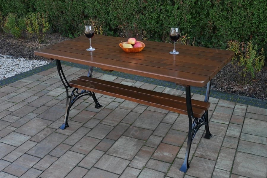 Záhradný stôl Kráľ 150x78 cm - Vlašský orech stôl záhradný