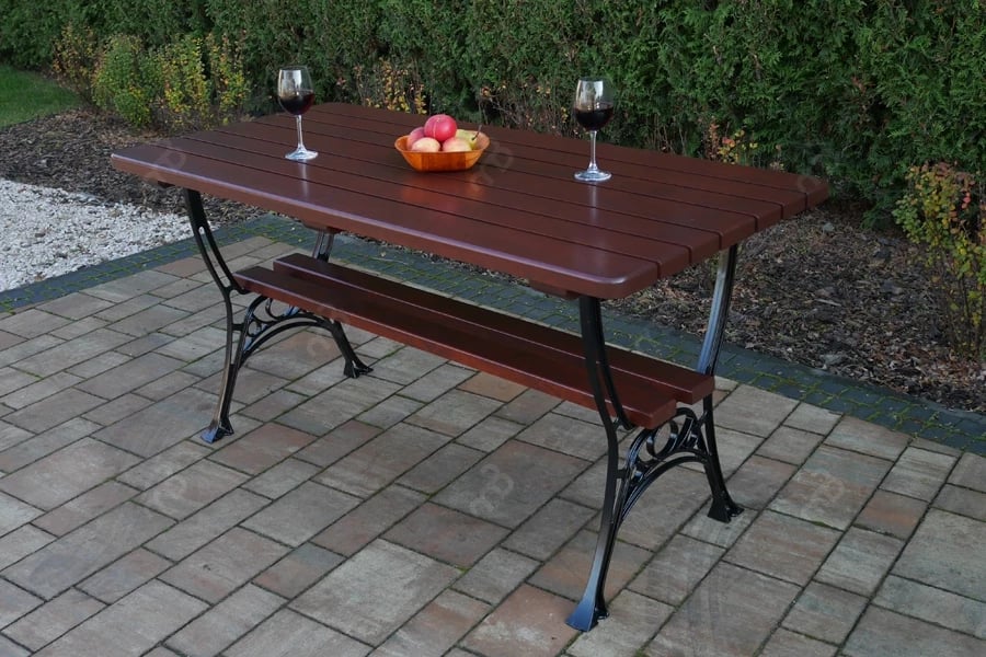 Záhradný stôl Kráľ 150x78 cm - višňa stôl do ogrodu Drevené
