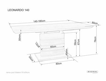 Stůl LEONARDO bílý LAK / bílý LAK 140(180)X80 stOL leonardo biaLy lakier / biaLy lakier 140(180)x80