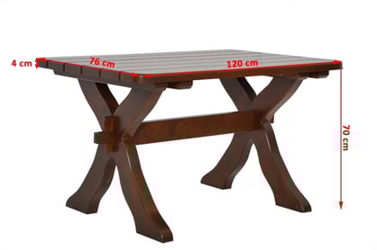 Záhradný stôl Excelent 120x72 cm - cyprus Stôl záhradný Excelent 120x72 cm - cyprys