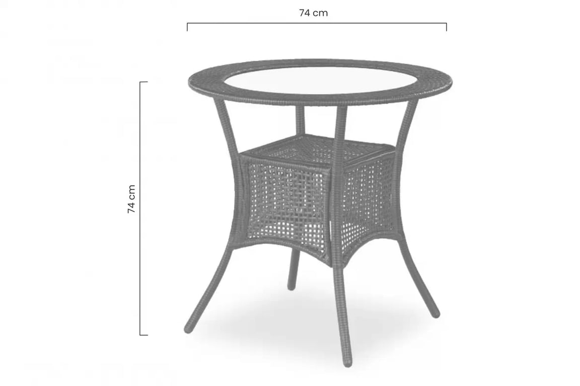 Okrúhly jedálenský stôl MIDAS 74 cm - tmavohnedá stôl záhradný Midas 74 cm - Tmavo hnedá