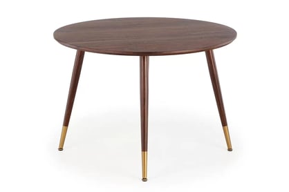 Okrúhly stôl Domenico - 110 cm - orech / zlatý