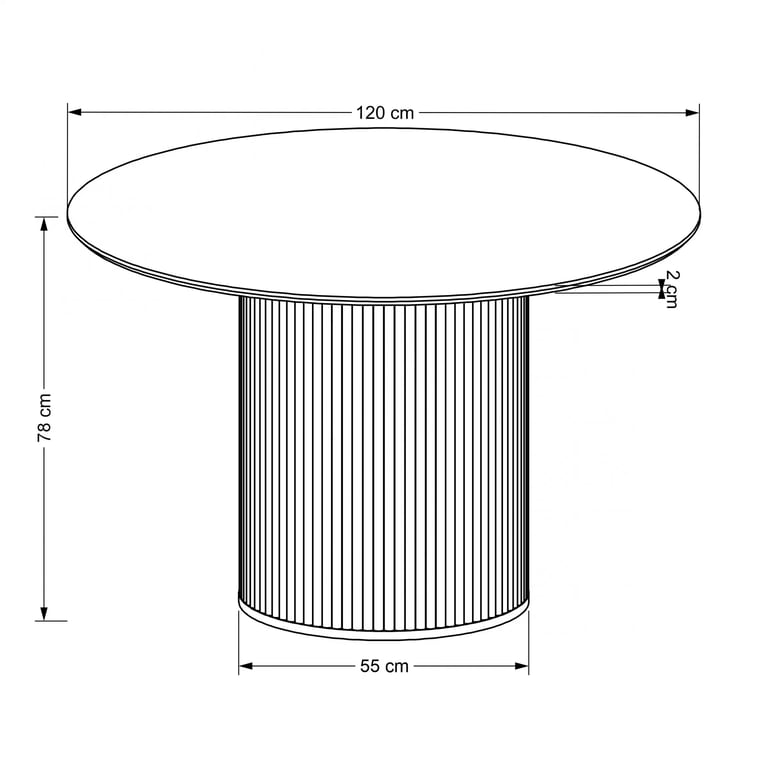 Masă rotundă din lemn Rodlin 120 cm - stejar natural Stol okragly Lemn Rodlin 120 cm - stejar natural