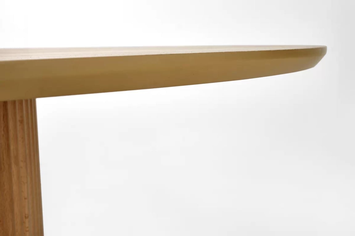 Masă rotundă din lemn Rodlin 120 cm - stejar natural stůl okragly lopez - Dub přírodní