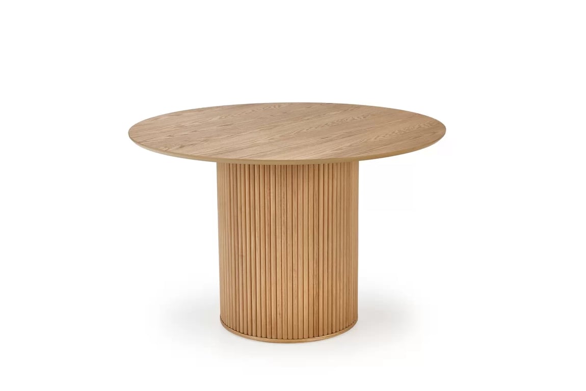 Masă rotundă din lemn Rodlin 120 cm - stejar natural stůl okragly lopez - Dub přírodní