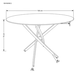 Masă rotund Mundi 2 - 100 cm - alb marmură / de aur picioare stůl okragly raymond 2 - Alb mramor / Žlutý