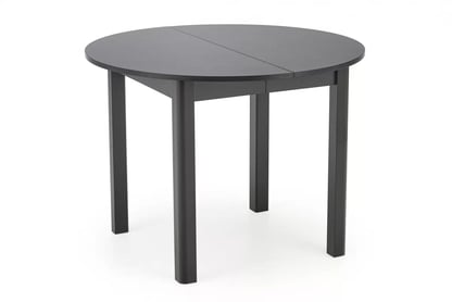 Okrúhly rozkladací stôl Ringo 102-142x102 cm - čierny
