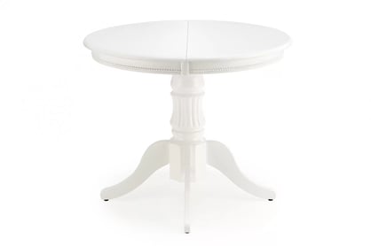 Masă rotund Monsi extensibil 90-124x90 cm - alb