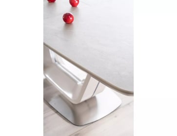 Rozkládací jídelní stůl Armani 160-220x90 cm - šedý ceramic Stůl rozkladany armani z ceramicznym blatem 160-220x90 - šedá / mramorový efekt