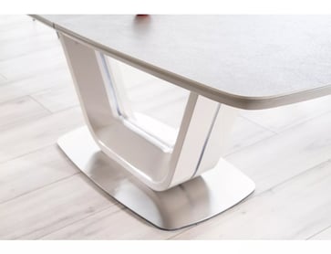 Rozkládací jídelní stůl Armani 160-220x90 cm - šedý ceramic Stůl rozkladany armani z ceramicznym blatem 160-220x90 - šedá / mramorový efekt