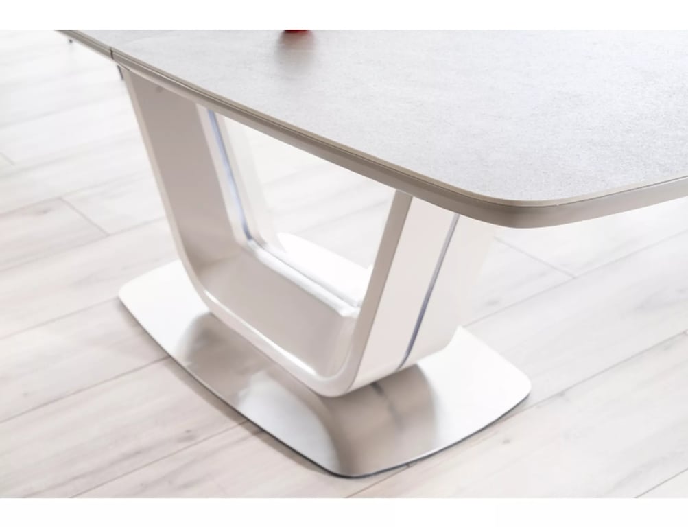 Rozkládací jídelní stůl Armani 160-220x90 cm - šedý ceramic Stůl rozkladany armani z ceramicznym blatem 160-220x90 - šedá / mramorový efekt