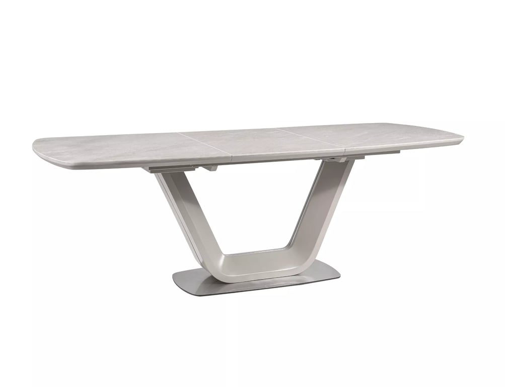Rozkládací jídelní stůl Armani 160-220x90 cm - šedý ceramic Stůl rozkladany armani z ceramicznym blatem 160-220x90 - šedá / mramorový efekt