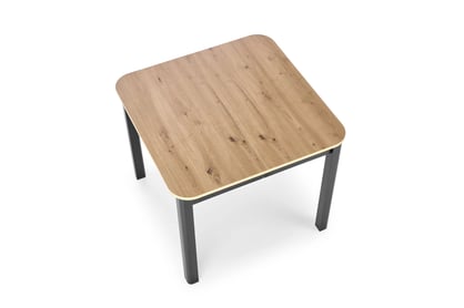 Rozkladací jedálenský stôl Batrio 90-130x90 cm - dub artisan / čierna Stôl rozkladany Biatro 90x90 - Dub artisan / Čierny