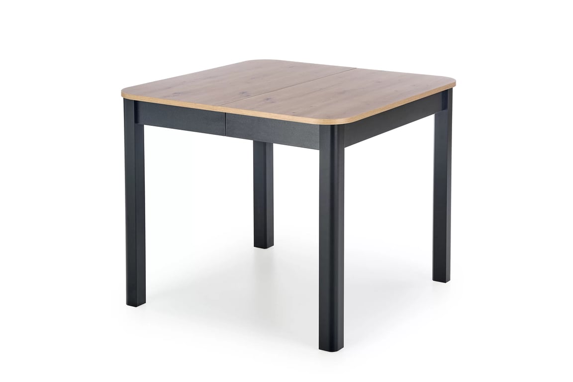 Rozkladací jedálenský stôl Batrio 90-130x90 cm - dub artisan / čierna Stôl rozkladany Biatro 90x90 - Dub artisan / Čierny
