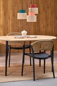 Rozkladací jedálenský stôl Elaris 102-142x102 cm - dub artisan / čierne nožičky Stôl rozkladany Elaris 102-142x102 cm Dub artisan / nožičky čierny