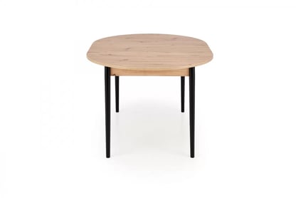 Rozkladací jedálenský stôl Elaris 102-142x102 cm - dub artisan / čierne nožičky Stôl rozkladany Elaris 102-142x102 cm Dub artisan / nožičky čierny
