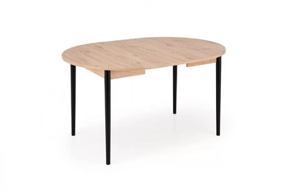 Rozkladací jedálenský stôl Elaris 102-142x102 cm - dub artisan / čierne nožičky Stôl rozkladany Elaris 102-142x102 cm Dub artisan / nožičky čierny