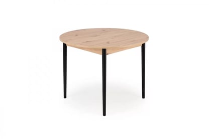 Rozkládací jídelní stůl Elaris - 102-142x102 cm - dub artisan / černé nohy