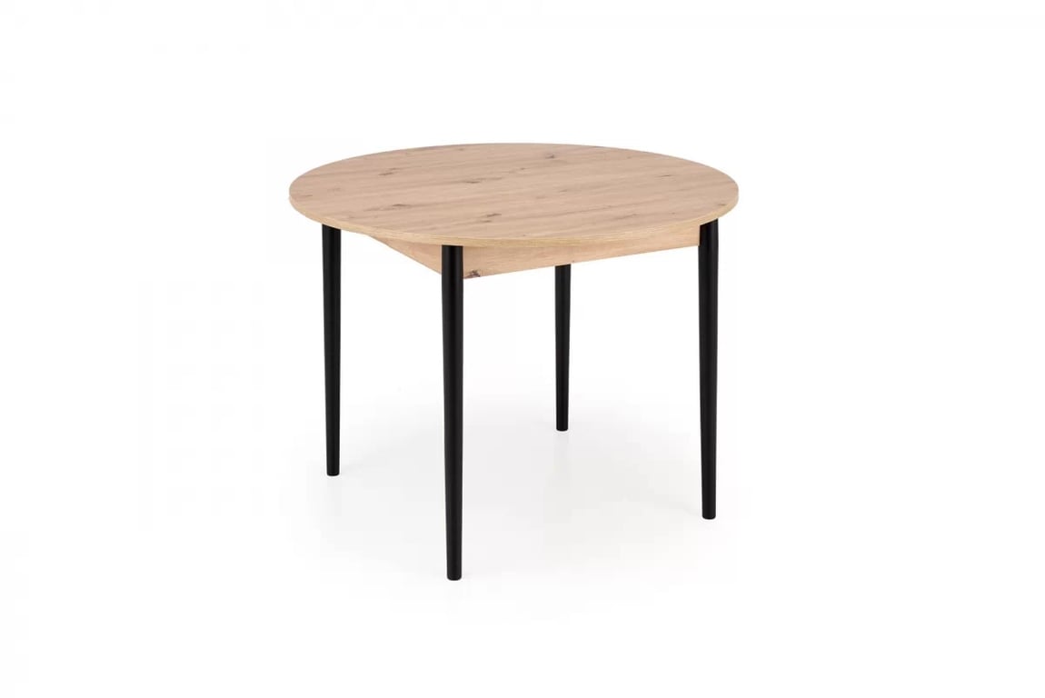 Rozkladací jedálenský stôl Elaris 102-142x102 cm - dub artisan / čierne nožičky Stôl rozkladany Elaris 102-142x102 cm Dub artisan / nožičky čierny