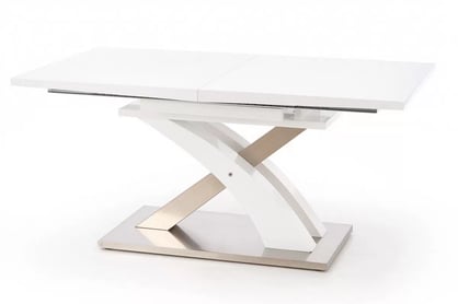 Masă extensibilă Sandor 160-220x90 cm - alb lacuit