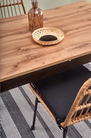 Masă extensibilă Greg 124-168x75 cm - stejar wotan / negru Stůl rozkládací greg - Dub wotan / negru