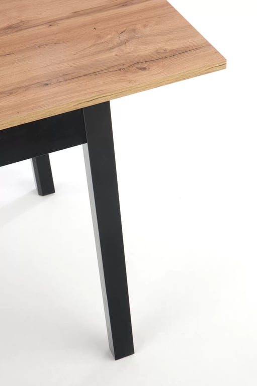 Masă extensibilă Greg 124-168x75 cm - stejar wotan / negru Stůl rozkládací greg - Dub wotan / negru