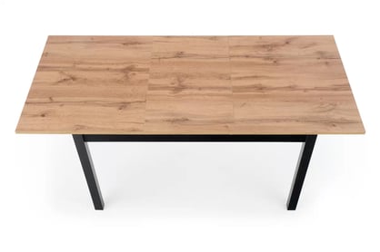 Masă extensibilă Greg 124-168x75 cm - stejar wotan / negru Stůl rozkládací greg - Dub wotan / negru
