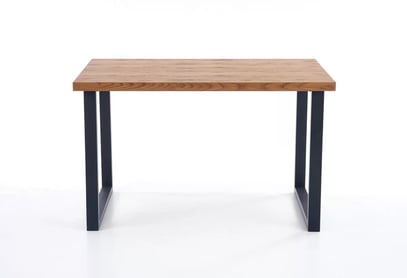 Rozkladací jedálenský stôl Horus 126 -206x80 cm - dub svetlý / čierna Stôl rozkladany horus - svetlý dub / čierny