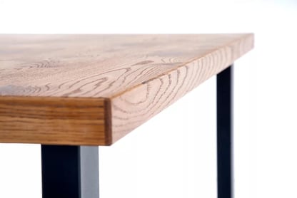 Rozkladací jedálenský stôl Horus 126 -206x80 cm - dub svetlý / čierna Stôl rozkladany horus - svetlý dub / čierny