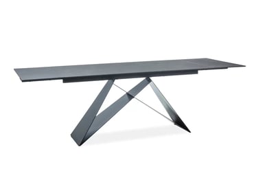 Rozkládací jídelní stůl Westin I - černý mat Stůl rozkladany westin i ze skleněným blatem 160-240x90 cm - černá mat