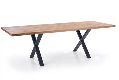 Rozkladací jedálenský stôl Xavier 160 -250x90 cm - svetlý dub / čierna Stôl rozkladany xavier - svetlý dub / čierny