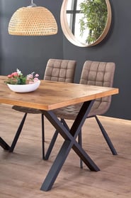 Rozkladací jedálenský stôl Xavier 160 -250x90 cm - svetlý dub / čierna Stôl rozkladany xavier - svetlý dub / čierny