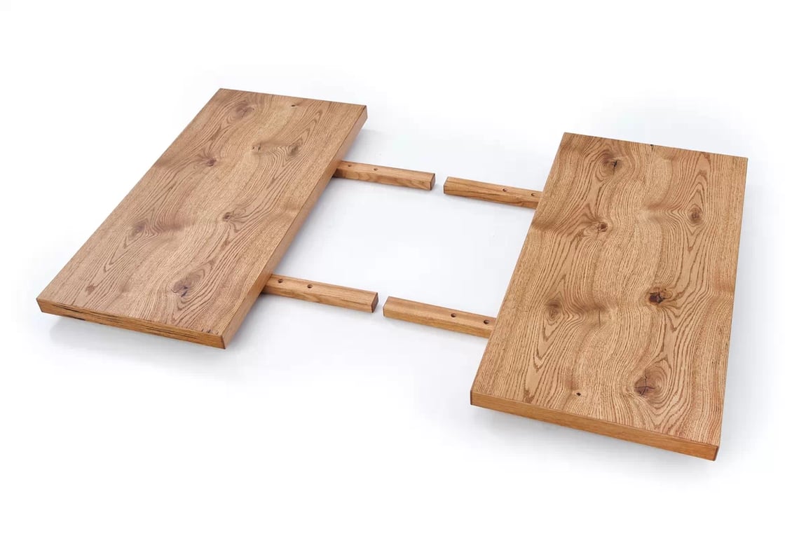 Rozkladací jedálenský stôl Xavier 160 -250x90 cm - svetlý dub / čierna Stôl rozkladany xavier - svetlý dub / čierny