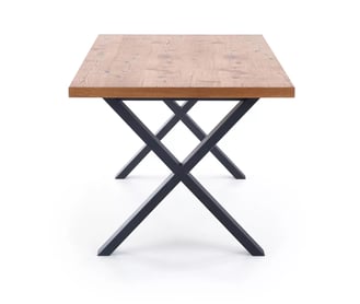 Rozkladací jedálenský stôl Xavier 160 -250x90 cm - svetlý dub / čierna Stôl rozkladany xavier - svetlý dub / čierny