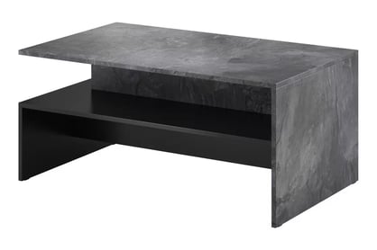 Konferenční stolek Baros 100x60 cm - tmavý beton / schiefer / černá
