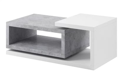 Bota 97 téglalap alakú dohányzóasztal - fehér / beton colorad