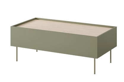 Măsuță de cafea cu sertar Desin 120 1S - Olive / Stejar nagano