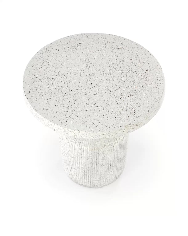 Sintro dohányzóasztal 54 cm - terrazzo / fehér stolek kawowy lastryko giza - fehér
